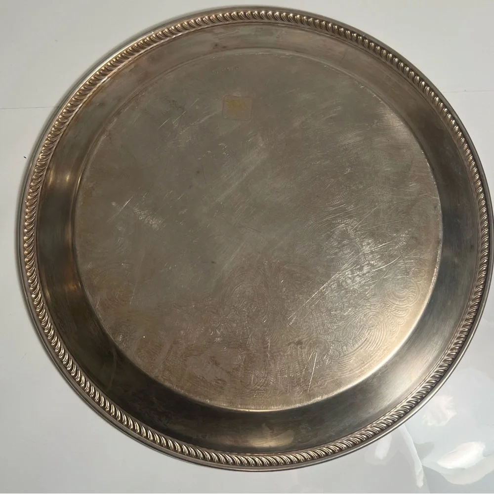 Vintage 1960’s F.B. Rogers Silver Plate Coffee/Tea Pot   w/Creamer & Tray 40 oz. - Picture 3 of 15